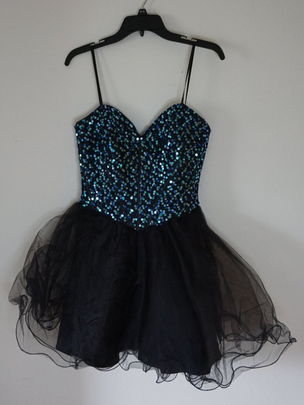 DEB Mini Blue Sequin Tool Dress size 7/8